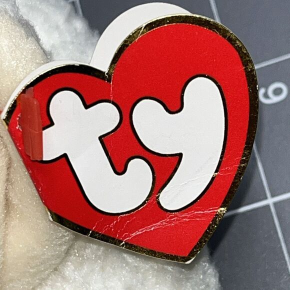 Ty Beanie Buddy 1996 BA BA White Lamb style 3008 Tag Bent - Picture 3 of 7